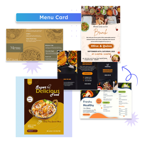 menu cards templates