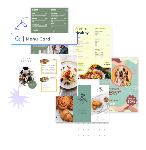 menu cards templates