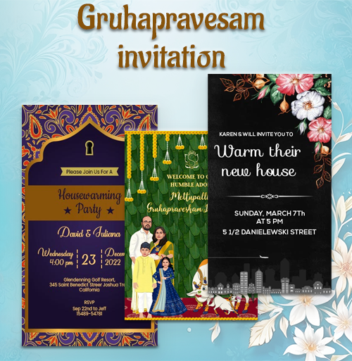 Gruhapravesam invitation template