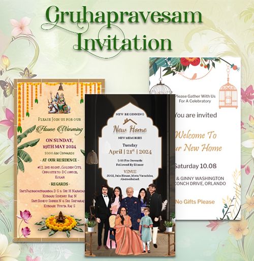 Gruhapravesam invitation template