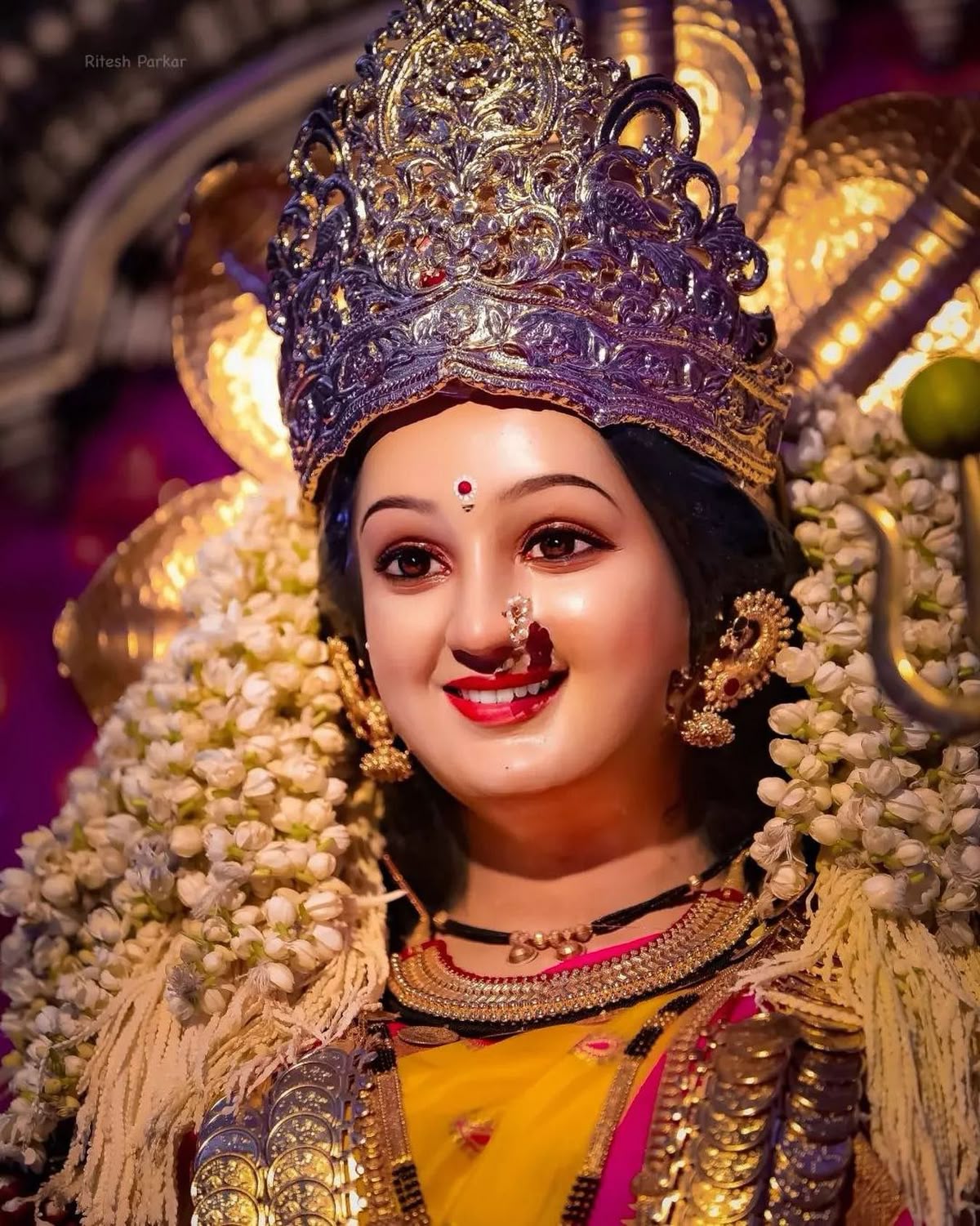 Mata Poojan motif