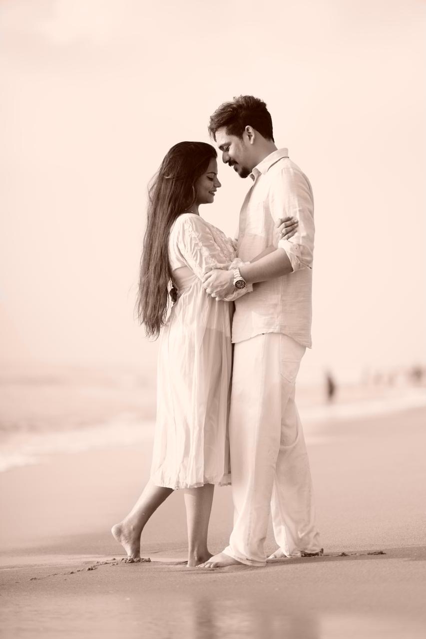 Wedding portrait of the couple