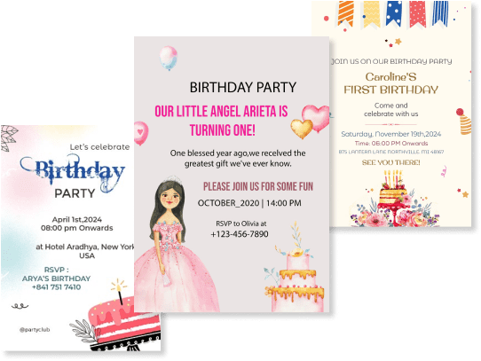 birthday invitations